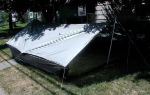 10x14 Tarp with 4 ft netting sides.
